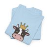 "Shavuot: When Dairy is King" Crowned Cow T-Shirt - Image 5