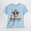 "Shavuot: When Dairy is King" Crowned Cow T-Shirt - Image 6
