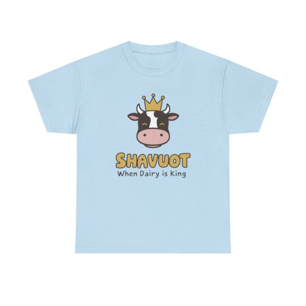 "Shavuot: When Dairy is King" Crowned Cow T-Shirt