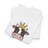 "Shavuot: When Dairy is King" Crowned Cow T-Shirt - Image 32