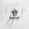 "Shavuot: When Dairy is King" Crowned Cow T-Shirt - Image 33