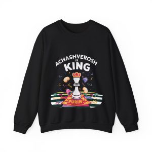 King Achashverosh, Purim, Chess King, Crewneck Sweatshirt