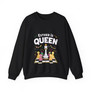 Queen Esther, Purim, Chess Queen, Crewneck Sweatshirt